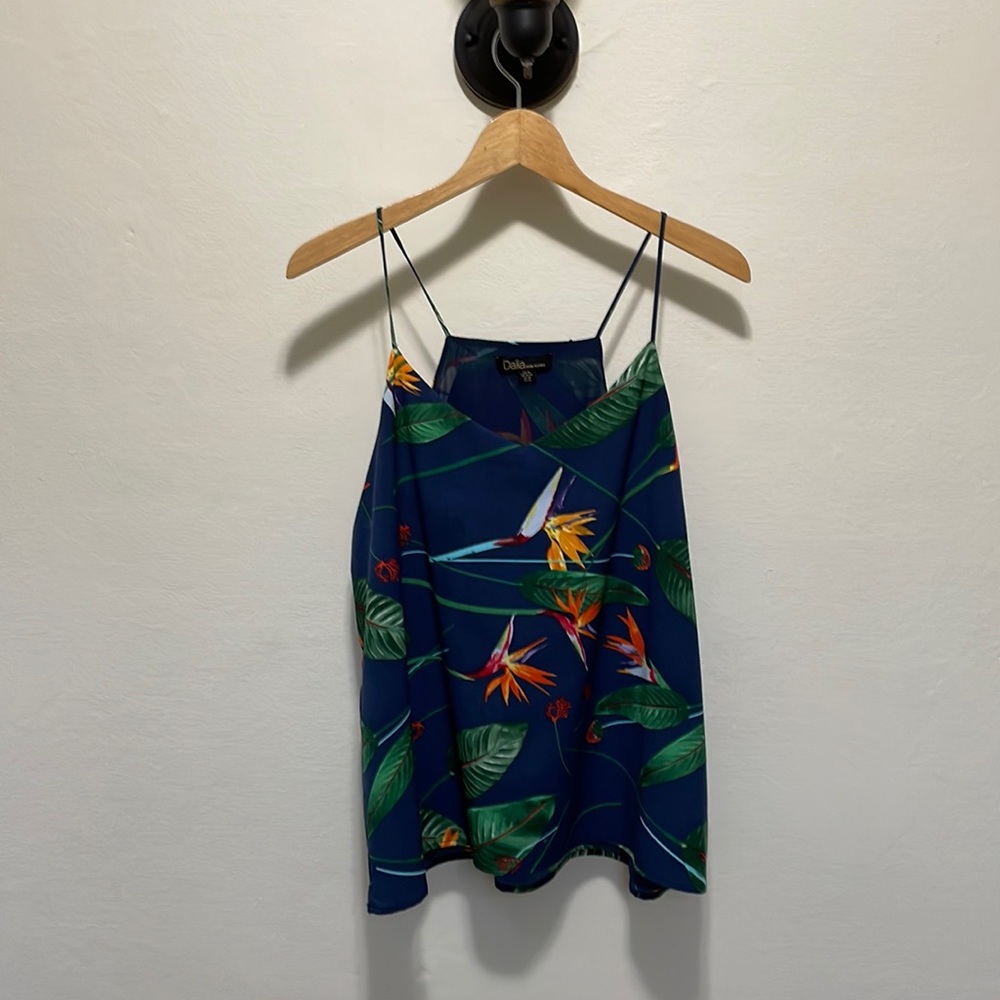 Tropical birds of paradise blouse